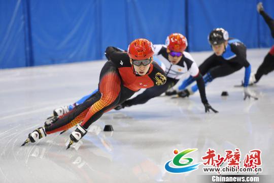 武大靖在比赛中一马当先 张瑶 摄 武大靖在比赛中一马当先 张瑶 摄